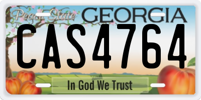 GA license plate CAS4764