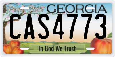 GA license plate CAS4773