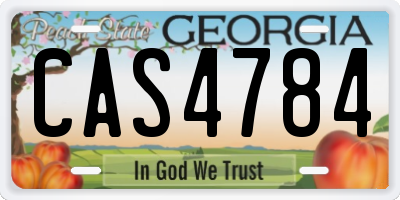 GA license plate CAS4784