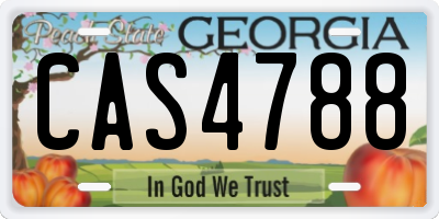 GA license plate CAS4788