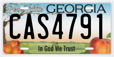 GA license plate CAS4791