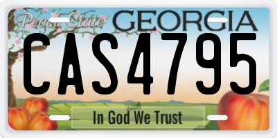 GA license plate CAS4795