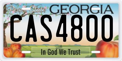 GA license plate CAS4800