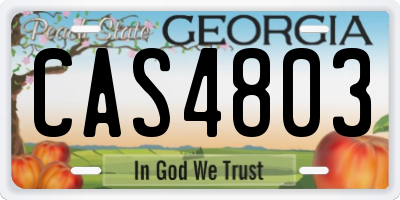 GA license plate CAS4803