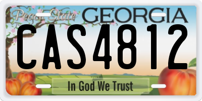 GA license plate CAS4812