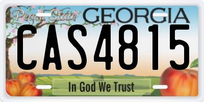 GA license plate CAS4815