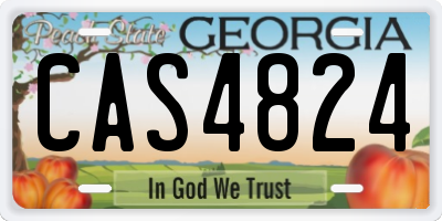 GA license plate CAS4824
