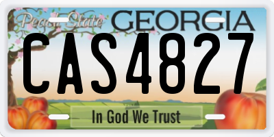 GA license plate CAS4827