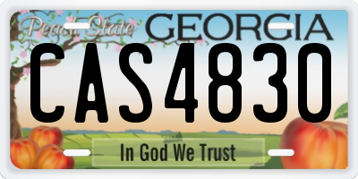 GA license plate CAS4830