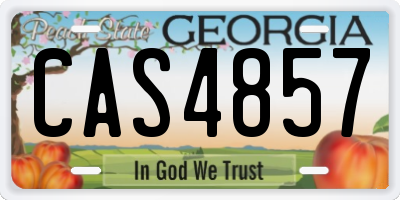 GA license plate CAS4857