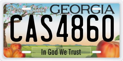 GA license plate CAS4860
