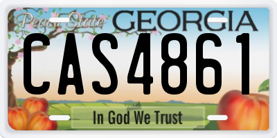 GA license plate CAS4861