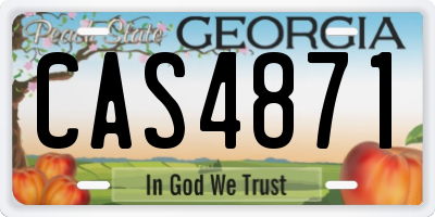 GA license plate CAS4871