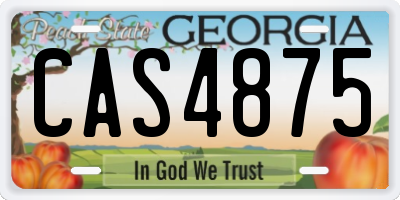 GA license plate CAS4875