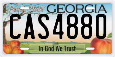 GA license plate CAS4880