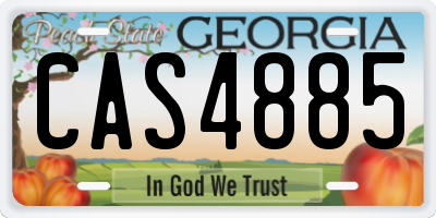 GA license plate CAS4885