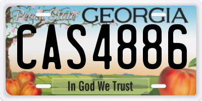 GA license plate CAS4886