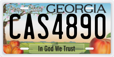 GA license plate CAS4890