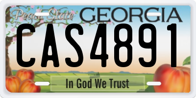GA license plate CAS4891
