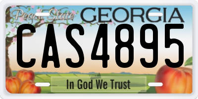 GA license plate CAS4895