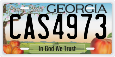 GA license plate CAS4973