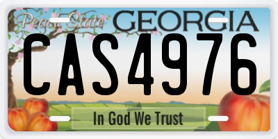 GA license plate CAS4976