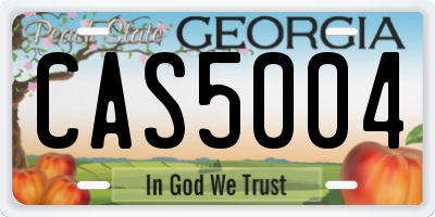 GA license plate CAS5004
