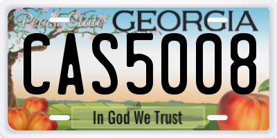 GA license plate CAS5008