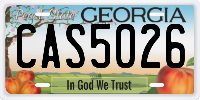 GA license plate CAS5026