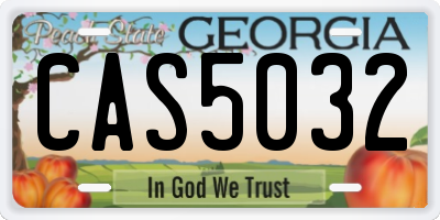 GA license plate CAS5032