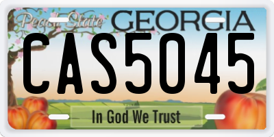 GA license plate CAS5045