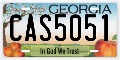 GA license plate CAS5051