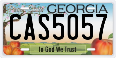 GA license plate CAS5057