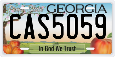 GA license plate CAS5059