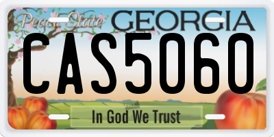 GA license plate CAS5060