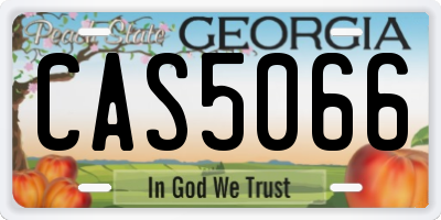 GA license plate CAS5066