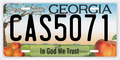GA license plate CAS5071