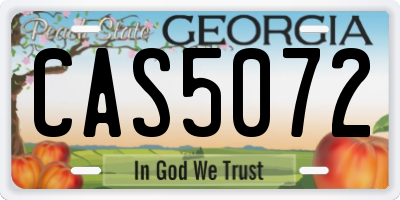 GA license plate CAS5072