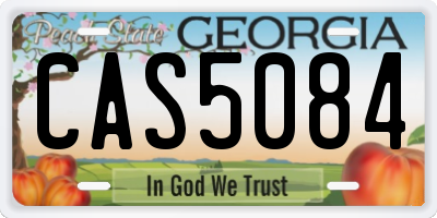 GA license plate CAS5084