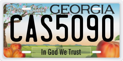 GA license plate CAS5090