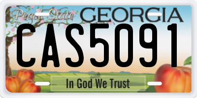 GA license plate CAS5091