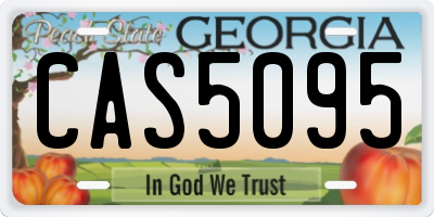 GA license plate CAS5095