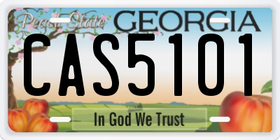 GA license plate CAS5101