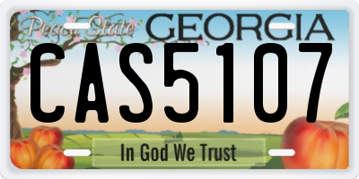 GA license plate CAS5107