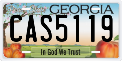 GA license plate CAS5119