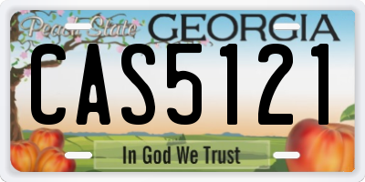 GA license plate CAS5121