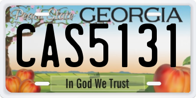 GA license plate CAS5131