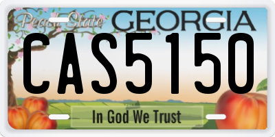 GA license plate CAS5150