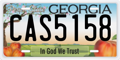 GA license plate CAS5158
