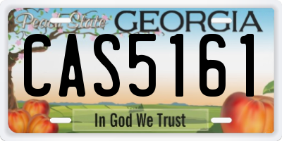 GA license plate CAS5161